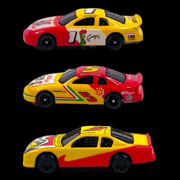 Free Gift 3 NASCAR Hot Wheels Die-Cast Kellogg Corn Flakes Race Cars Vintage - Picture 10 of 12